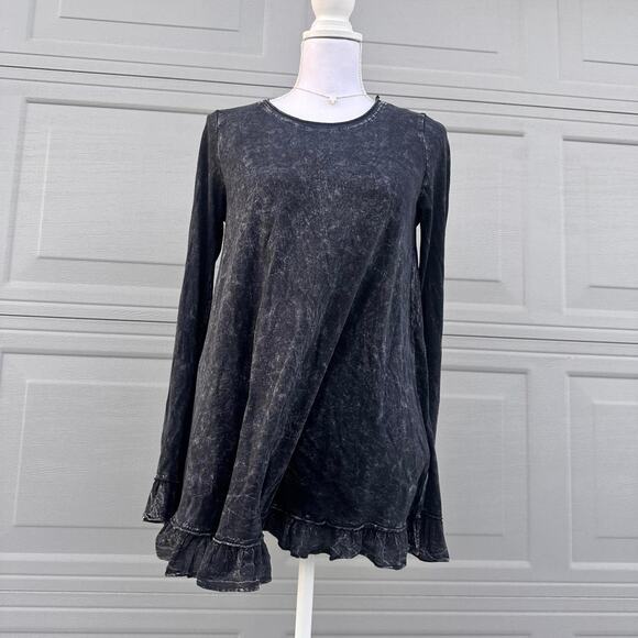 Altard State Size Small Black Marled Flowy Dress - Picture 6 of 6
